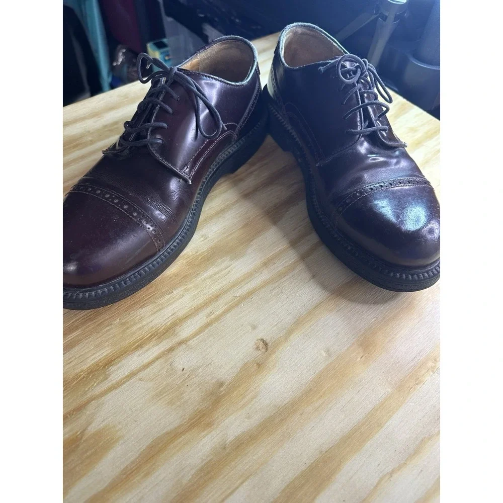 Bass Men's Leather Cap Toe Oxford Dress Shoes – Size 9 M – Brown‎